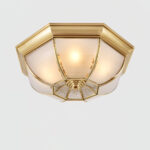 Bowl Shaped Brass Ceiling Lamp - Image 12