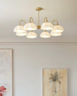 Octagonal Glass Bowl Chandelier - Image 7