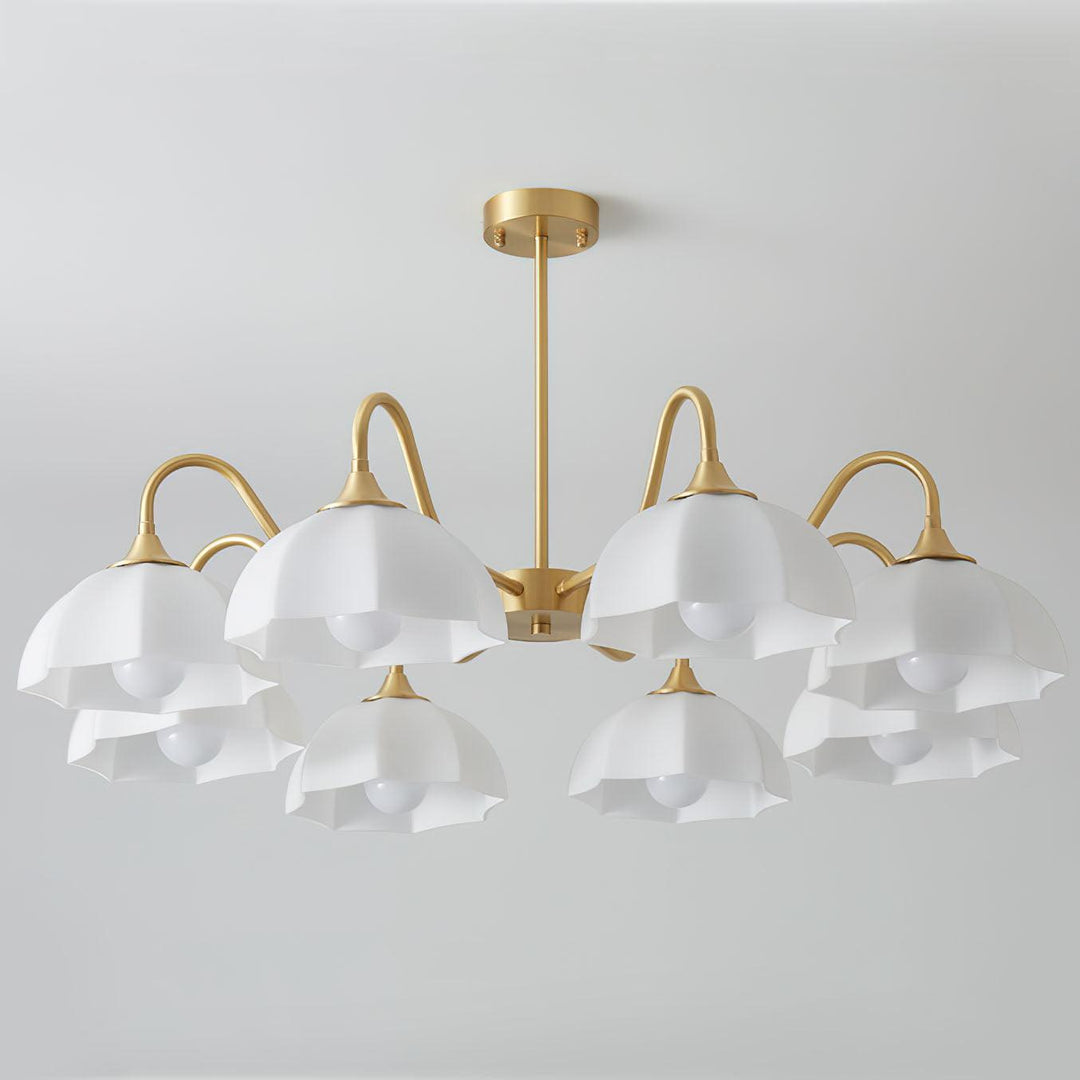 Octagonal Glass Bowl Chandelier - Image 19