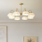 Octagonal Glass Bowl Chandelier - Image 3