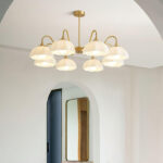 Octagonal Glass Bowl Chandelier - Image 5