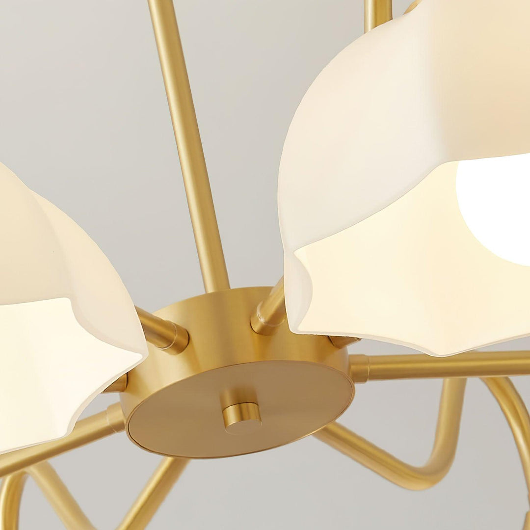 Octagonal Glass Bowl Chandelier - Image 13