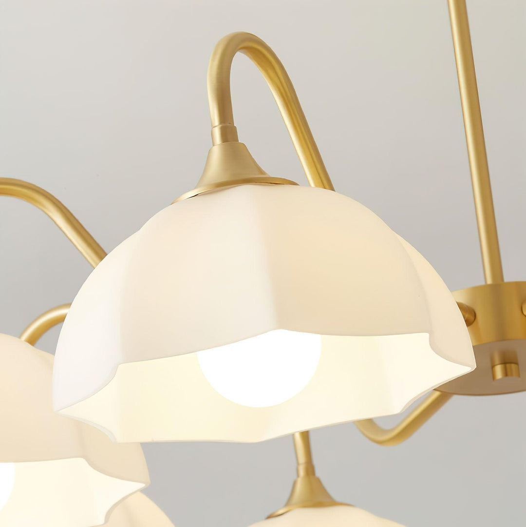 Octagonal Glass Bowl Chandelier - Image 15