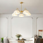 Octagonal Glass Bowl Chandelier - Image 4