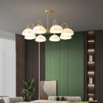 Octagonal Glass Bowl Chandelier - Image 14