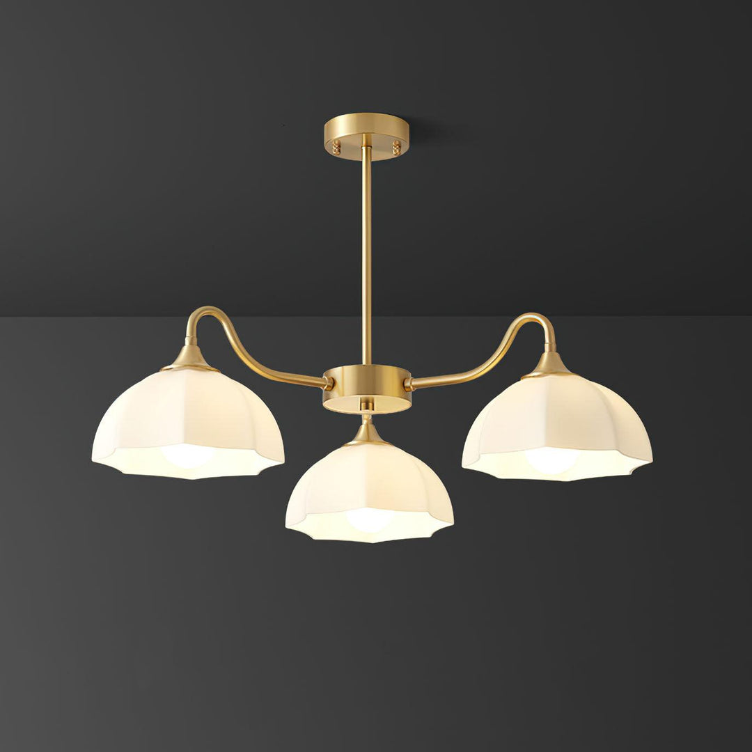 Octagonal Glass Bowl Chandelier - Image 16