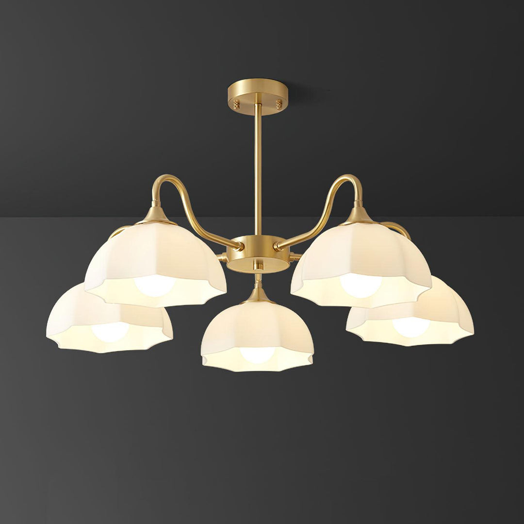 Octagonal Glass Bowl Chandelier - Image 17