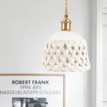 Openwork Ceramic Pendant Lamp - Image 3