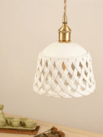 Openwork Ceramic Pendant Swag Light - Image 10