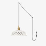 Openwork Ceramic Pendant Swag Light