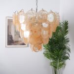Orange Murano Disc Chandelier - Image 2