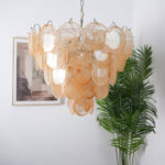 Orange Murano Disc Chandelier - Image 8