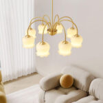 Orchids Brass Chandelier - Image 9