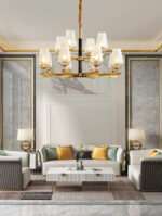 Orrefors Brass Chandelier - Image 14