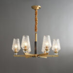 Orrefors Brass Chandelier - Image 3