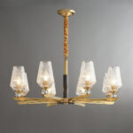 Orrefors Brass Chandelier - Image 5