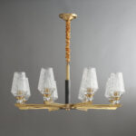 Orrefors Brass Chandelier - Image 6