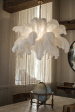 Ostrich Feather Chandelier - Image 6