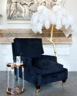 Ostrich Feather Brass Floor Lamp - Image 14