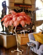Ostrich Feather Brass Floor Lamp - Image 16