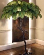 Ostrich Feather Brass Floor Lamp - Image 17