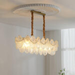Pearl Glass Shell Chandelier - Image 12
