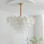 Pearl Glass Shell Chandelier - Image 13