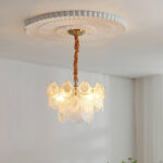 Pearl Glass Shell Chandelier - Image 14