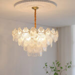 Pearl Glass Shell Chandelier - Image 16