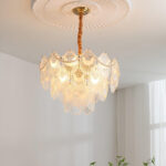 Pearl Glass Shell Chandelier - Image 18