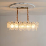 Pearl Glass Shell Chandelier - Image 6