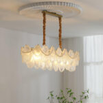 Pearl Glass Shell Chandelier - Image 7