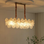 Pearl Glass Shell Chandelier - Image 9