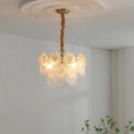 Pearl Glass Shell Chandelier - Image 10