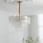 Pearl Glass Shell Chandelier - Image 11