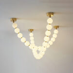 Pearl Glass Necklace Balls Chandelier - Image 19
