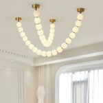 Pearl Glass Necklace Balls Chandelier - Image 3