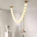Pearl Glass Necklace Balls Chandelier - Image 18