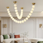 Pearl Glass Necklace Balls Chandelier - Image 4
