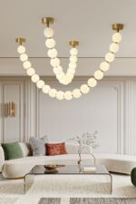 Pearl Glass Necklace Balls Chandelier - Image 13
