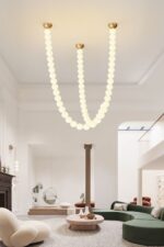 Pearl Glass Necklace Balls Chandelier - Image 7
