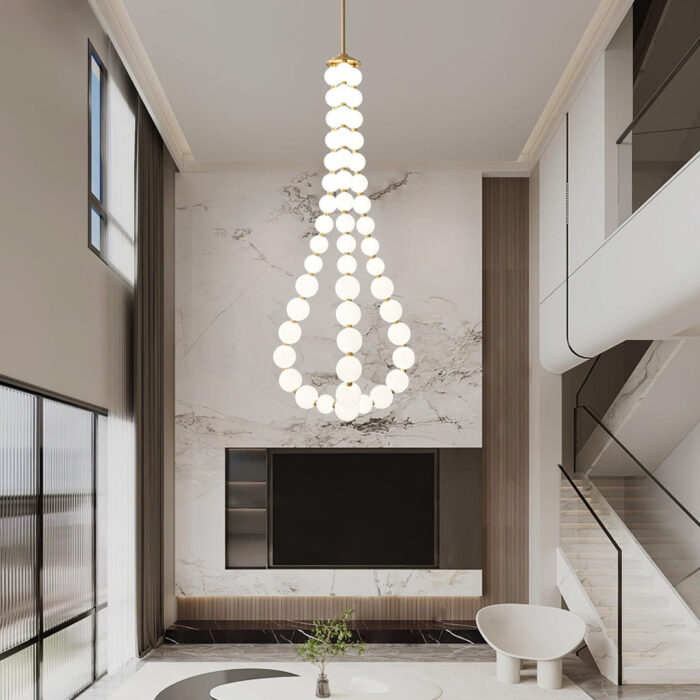 Glass Pearl Necklace Chandelier - Image 16