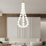 Glass Pearl Necklace Chandelier - Image 6