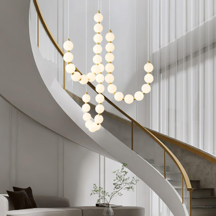 Glass Pearl Necklace Chandelier - Image 3