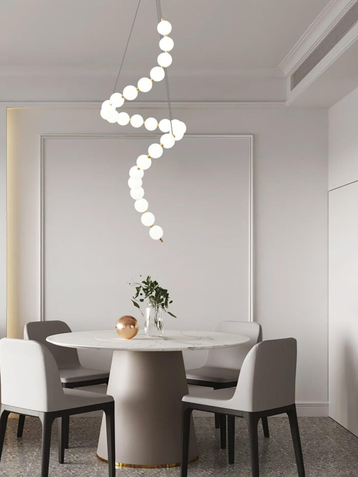 Glass Pearl Necklace Chandelier - Image 8