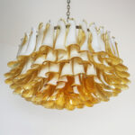 Petal Amber Murano Glass Chandelier - Image 4