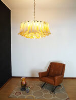 Petal Amber Murano Glass Chandelier - Image 7