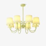 Pleated Fabric Matcha Chandelier - Image 7