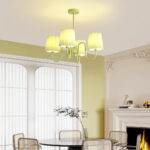 Pleated Fabric Matcha Chandelier - Image 15