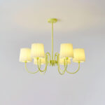 Pleated Fabric Matcha Chandelier - Image 19